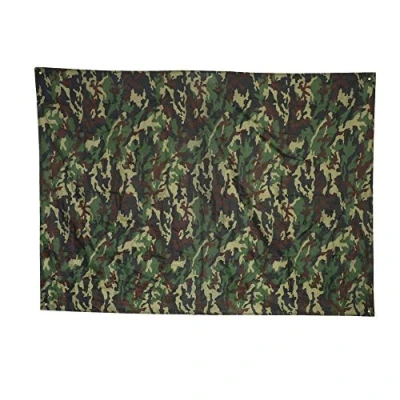 Afbeelding van Tentzeil, zeil, camouflage, draagbaar, campingschuilplaats voor wandelen in de open lucht (2 x 2 m)