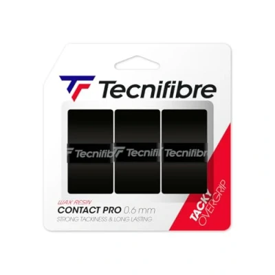 Afbeelding van Tecnifibre Contact Pro 0.60mm Zwart Overgrip 3 stuks