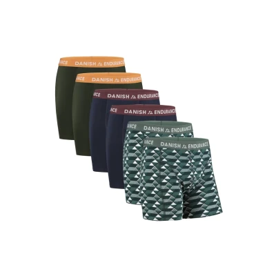 Afbeelding van Danish Endurance Classic Trunks Boxershorts, Heren, Maat: Medium, Green/navy/retro green
