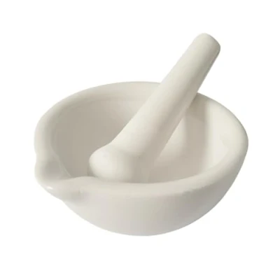 Afbeelding van Keramische vijzel met stamper, diameter 10 cm, hoogte 4,5 cm