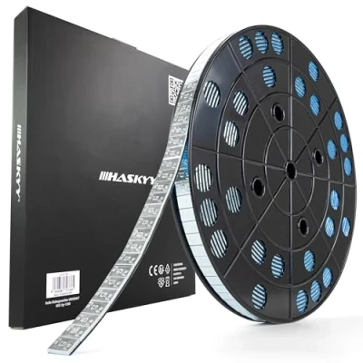 Afbeelding van Haskyy 6 kg rol plakgewichten verzinkt staalgewichten 1200 x 5 g 12 lijm met afscheurrand balanceergewichten
