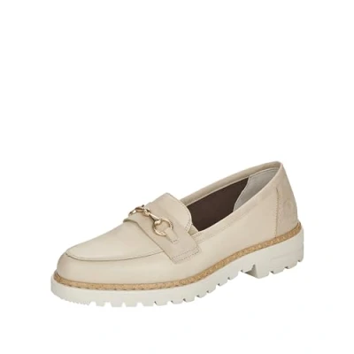 Afbeelding van Rieker Instappers, Dames, Maat: 38, Offwhite Leer/ synthetisch