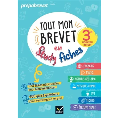 Image de Tout mon brevet 2025 en studyfiches 3e (toutes les matières)