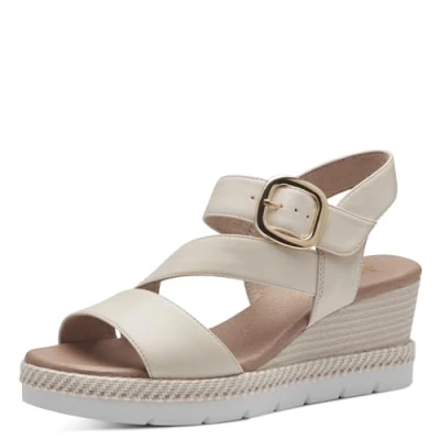 Afbeelding van Jana 8 28370 42 damessandalen met sleehak, Beige