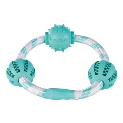 Afbeelding van Trixie Denta Fun Koordring met Ballen ø 20 cm/ 5 cm