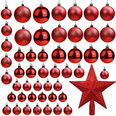 Afbeelding van Kerstballen (rood)