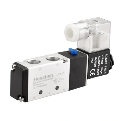 Afbeelding van Heschen Elektrische magneetventiel 4V210 08 220VAC 6.0VA PT1/4 5Way 2 positie CE