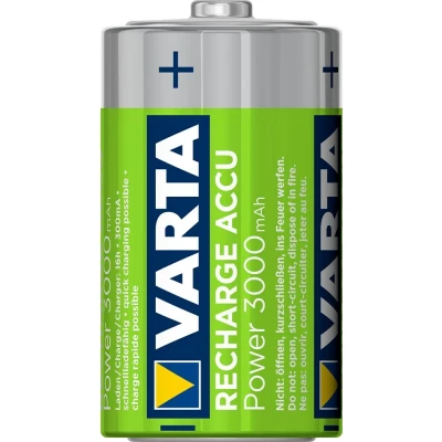 Afbeelding van Varta Batterijen Oplaadbaar NiMH HR20/D/Mono 1.2 Volt 3000 mAh 2 Stuks