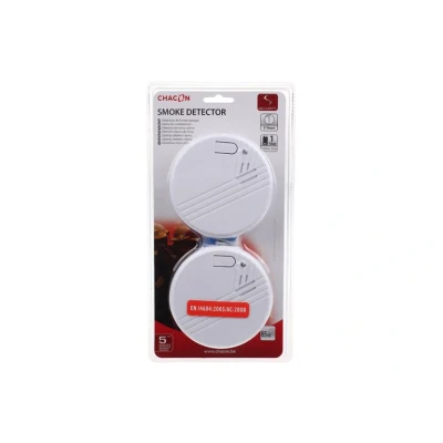 Image de Universel Detecteur fumee optique eco batterie 9v 1 an set de 2pcs 34261