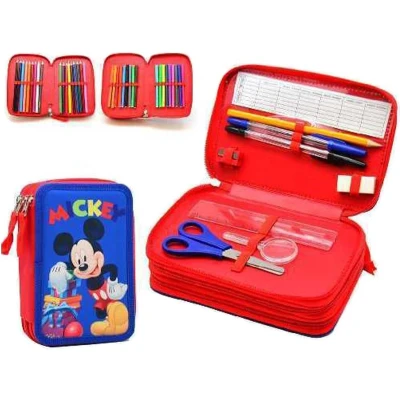 Afbeelding van Mickey Mouse Etui Gevuld 3 lagen 45stuks