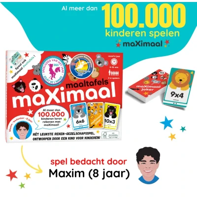 Afbeelding van maXimaal Maaltafels Keersommen educatief speelgoed rekenen, tafels en delen wordt kinderspel
