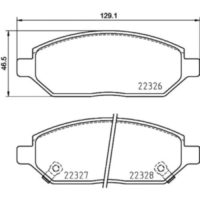 Afbeelding van HELLA 8DB 355 025 451 Remblokkenset Met akoestische slijtagewaarschuwing toebehoren OPEL: Karl