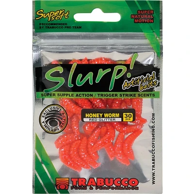 Afbeelding van Trabucco Slurp Bait Honey Worm Imitatieaas XL 25 stuks per verp. / Red Glitter