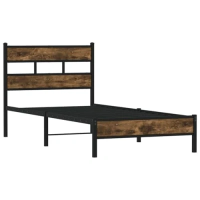 Afbeelding van Bedframe met hoofdeinde bewerkt hout sonoma eiken 100x200 cm