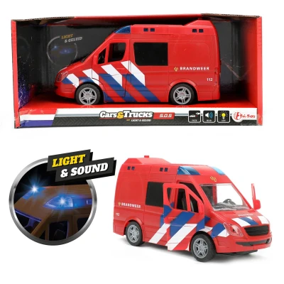 Afbeelding van Toi Toys Cars &amp; Trucks Brandweerwagen + Licht Geluid