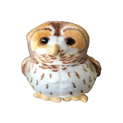 Afbeelding van Pluche bruine bosuil knuffel 13 cm Bosuilen vogels dieren knuffels Speelgoed voor kinderen