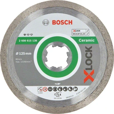Image de BOSCH 2608615138 Roue diamantée x LOCK Standard pour céramique 125 22,23 1,6 7 mm