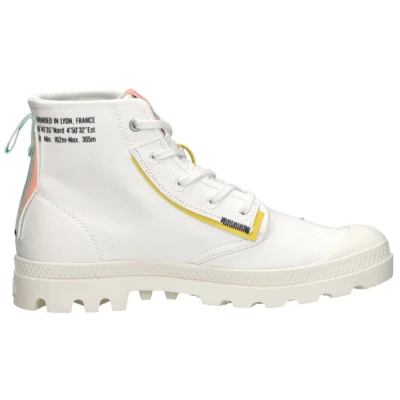 Afbeelding van Palladium Pampa Underlayer Veterboots, Dames, Maat: 42, Star white Textiel