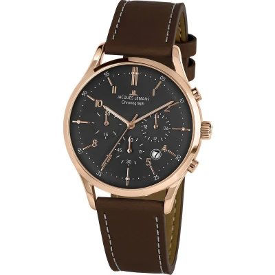 Afbeelding van Jacques Lemans 1 2068Q Polshorloge Heren Quartz Chronograph Retro Classic