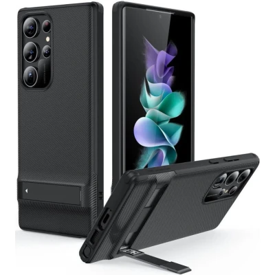 Afbeelding van ESR Air Shield Boost Stand Hoesje Zwart Geschikt voor Samsung Galaxy S23 Ultra