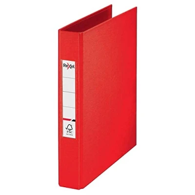 Afbeelding van Rexel Ringmap A5, rood, 25 mm diameter, 2 O ringen naar keuze, 2115560
