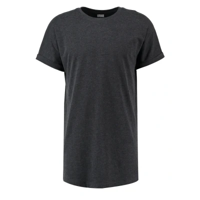 Afbeelding van Urban Classics LONG Shaped Turnup Tshirt basic charcoal, Heren, Maat: Large, Charcoal
