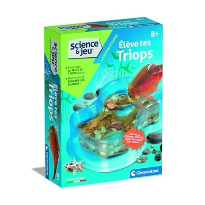 Afbeelding van Clementoni 62254 Wetenschap &amp; Laboratoriumspel Leert je Triops Wetenschappelijk spel 8 jaar, prehistorische rivierkreeften voor kinderen, Jurassische wezens, met eieren, Franse versie, gemaakt