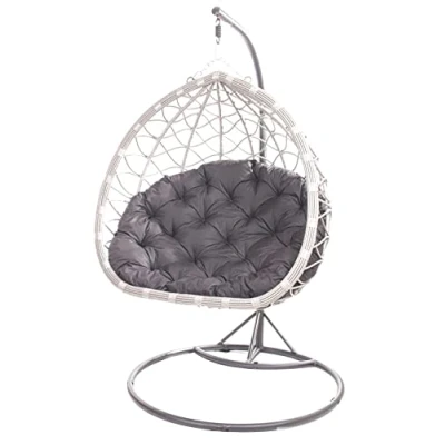 Afbeelding van Hangstoelkussen, 130 x 100 cm, voor hangmand, hangstoel, schommelmand, rugkussen (antraciet)