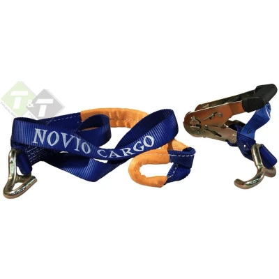 Afbeelding van Spanband voor autotransporter met lus aluminium velg blauw 35mm 1500mm Novio Cargo Sjorbanden &amp; autosjorbanden