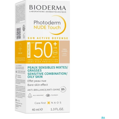 Afbeelding van Bioderma Photoderm Nude Touch SPF 50+ Very Light