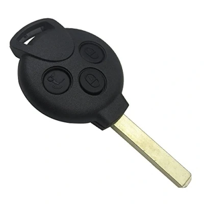 Afbeelding van PHONILLICO Sleutelhoes voor Smart Fortwo 451 Coupé Cabriolet 2007 2014 3 knoppen Plip afstandsbediening met lemmet