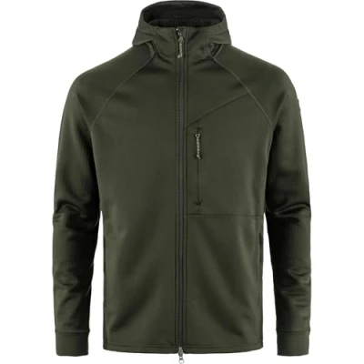 Afbeelding van Abisko Grid Hoodie Fleece Vest Heren Deep Forest 300 XL Groen