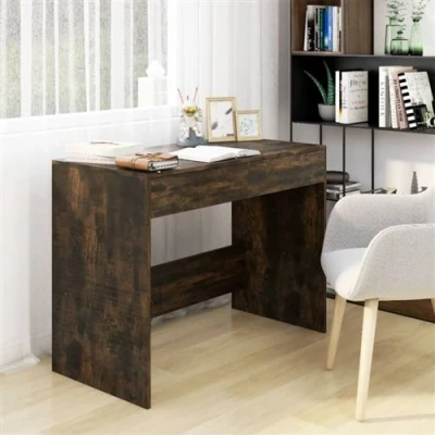 Afbeelding van vidaXL Bureau 101x50x76,5 cm spaanplaat gerookt eikenkleurig
