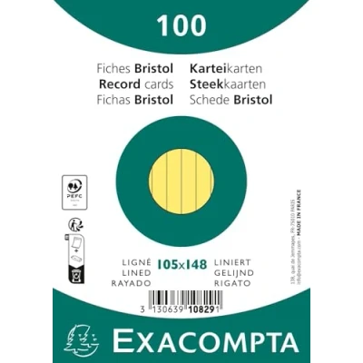 Afbeelding van Exacompta 10829SE 20x 100 F. Bristol A6 ja