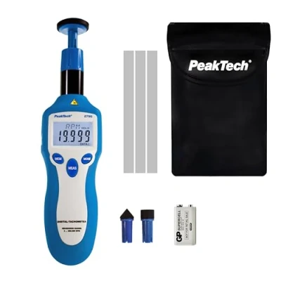 Afbeelding van Peaktech 2795 tachometer digitaal foto en contact met laser