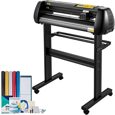 Image de VEVOR Plotter de Découpe Vinyle Traceur Coupe 720 mm avec Logiciel SignMaster, Machine Haute Précision Panneau Numérique LED Interface USB &amp; COM Cinq Rouleaux pour Tracer Découper