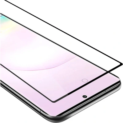 Afbeelding van Cadorabo Screenprotector geschikt voor Samsung Galaxy NOTE 20 PLUS Volledig scherm pantserfolie Beschermfolie in TRANSPARANT met ZWART Gehard (Tempered) display beschermglas 9H hardheid 3D Touch