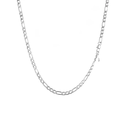 Afbeelding van PROSTEEL Figaro schakelketting voor heren, 3 in 1, van roestvrij/verguld staal, breedte 4/6/9/13 mm, lengte 36/46/51/55/61/66/71/76 cm