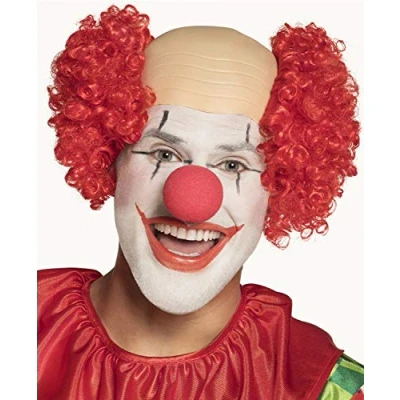 Afbeelding van Boland Pruik Clown Baldy Rood Krullen Kort Vrouwen Circus