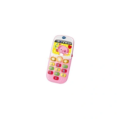 Afbeelding van VTech Babysmartphone, tweetalig, roze, babytelefoon, educatief speelgoed Franse versie