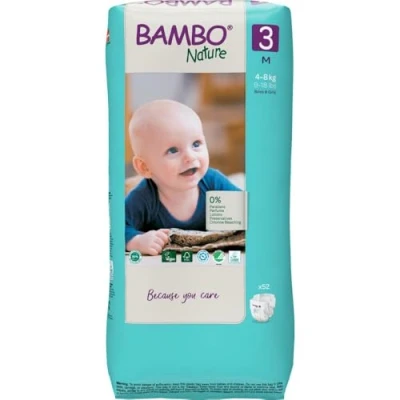 Afbeelding van 2x Bambo Nature Luiers Maat 3 (4 8 kg) 52 stuks