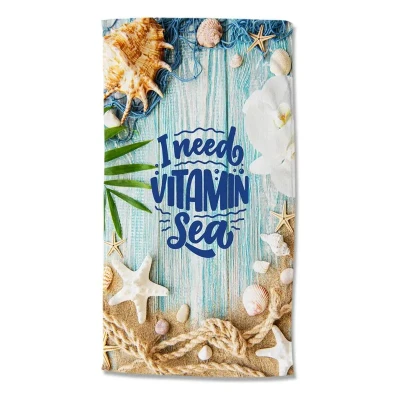 Afbeelding van Good Morning Strandlaken &quot;&quot; Blauw (100x180 cm) Microfiber