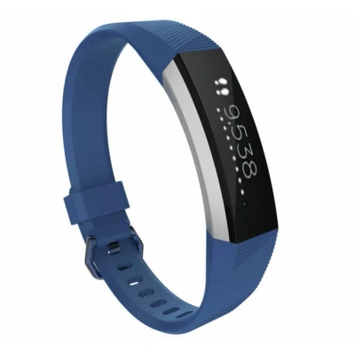 Afbeelding van FitBit Alta HR siliconen bandje met gesp Maat: Large Denimblauw