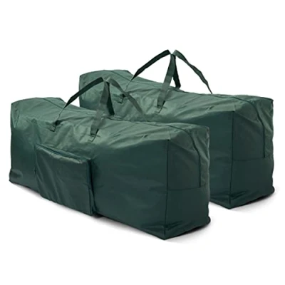 Afbeelding van THE TWIDDLERS 2 grote opbergzakken voor kerstboom en decoraties, 120 x 50 cm, robuust