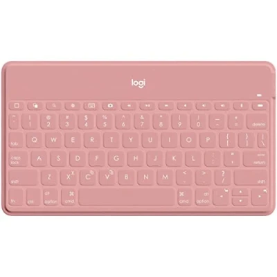 Image de Logitech Keys To Go Clavier Bluetooth QWERTZ Allemand rose blush pour Apple iPad/iPhone/TV