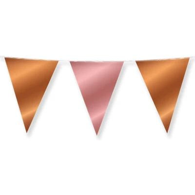 Afbeelding van Party Flags foil Bronze and rose gold