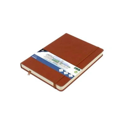 Afbeelding van Kangaro schetsboek A5 cognac PU hardcover met elastiek en leeslint K 861227