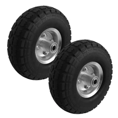 Afbeelding van Linxor 2 stuks wielen voor winkelwagen, 26 x 8,5 cm, as 16 mm, zwart