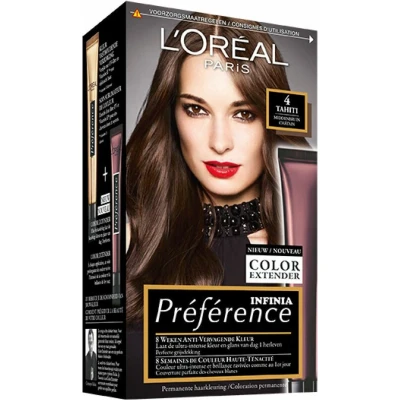 Afbeelding van 3x L&#039;Oréal Préférence Permanente Haarkleuring 4.0 Middenbruin