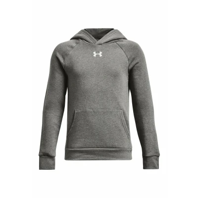 Afbeelding van Under Armour Rival Hoodie Castlerock light heather voor kinderen, Maat: 146 158,